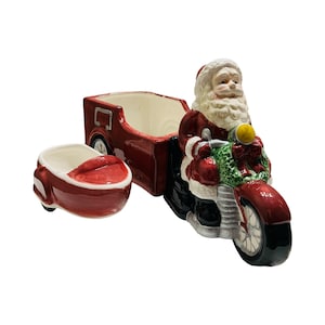 Vintage Cardinal Inc. Santa Chip and Dip Bowls, Santa Claus Chip and Dip Set