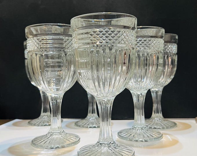 Radiant Water/ Wine Goblets  by Libbey Glass Company, Vintage Wine Goblets