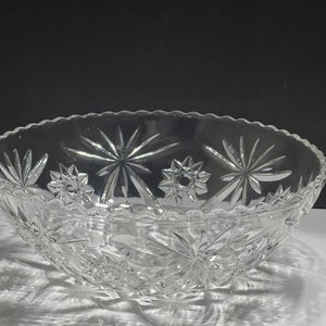 Anchor Hocking Prescut Clear Bowl, Serving Bowl, Large Serving Bowl