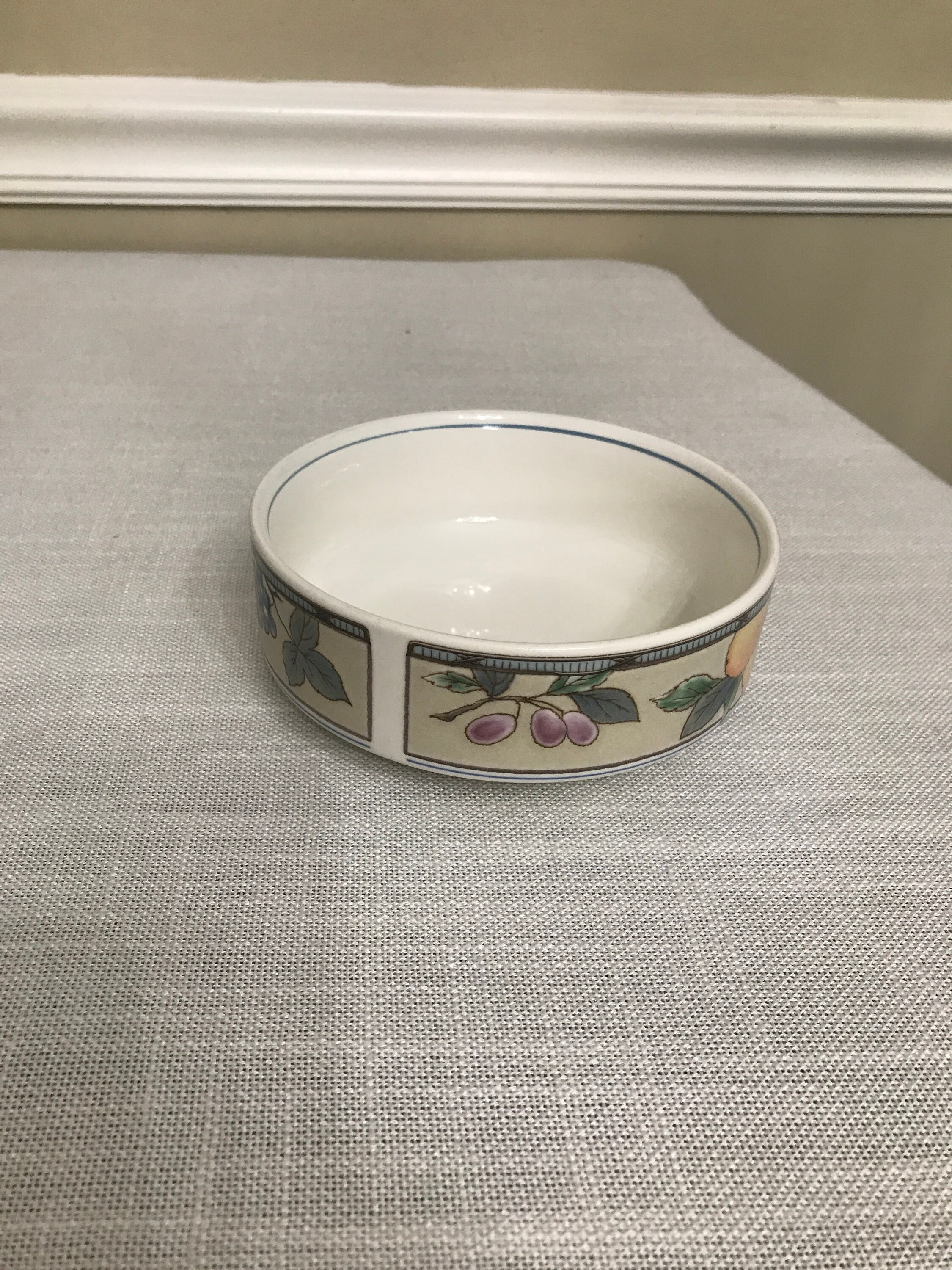 Mikasa Dinnerware, Intaglio Garden Harvest, Cup and Saucers Mikasa Dinnerware, Intaglio Garden Harvest, Cup and Saucers