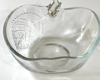 KIG Clear Glass Apple Shape Fruit/Salad Bowls