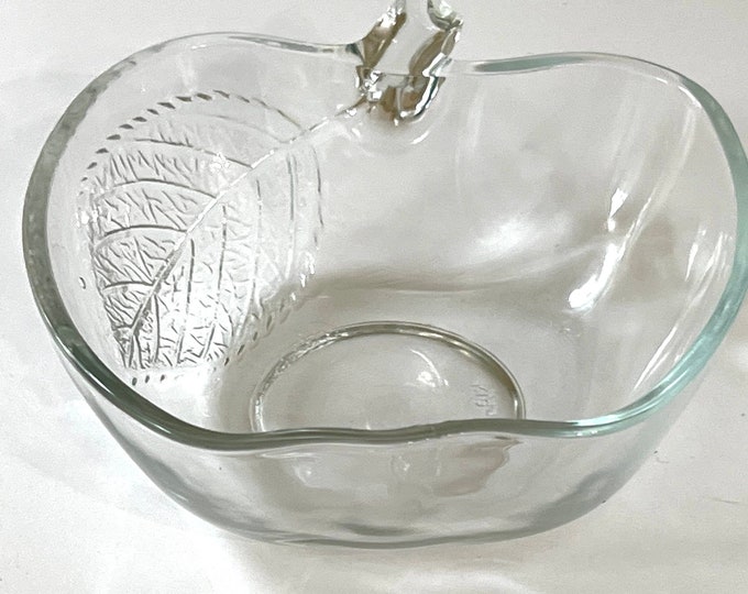 KIG Clear Glass Apple Shape Fruit/Salad Bowls