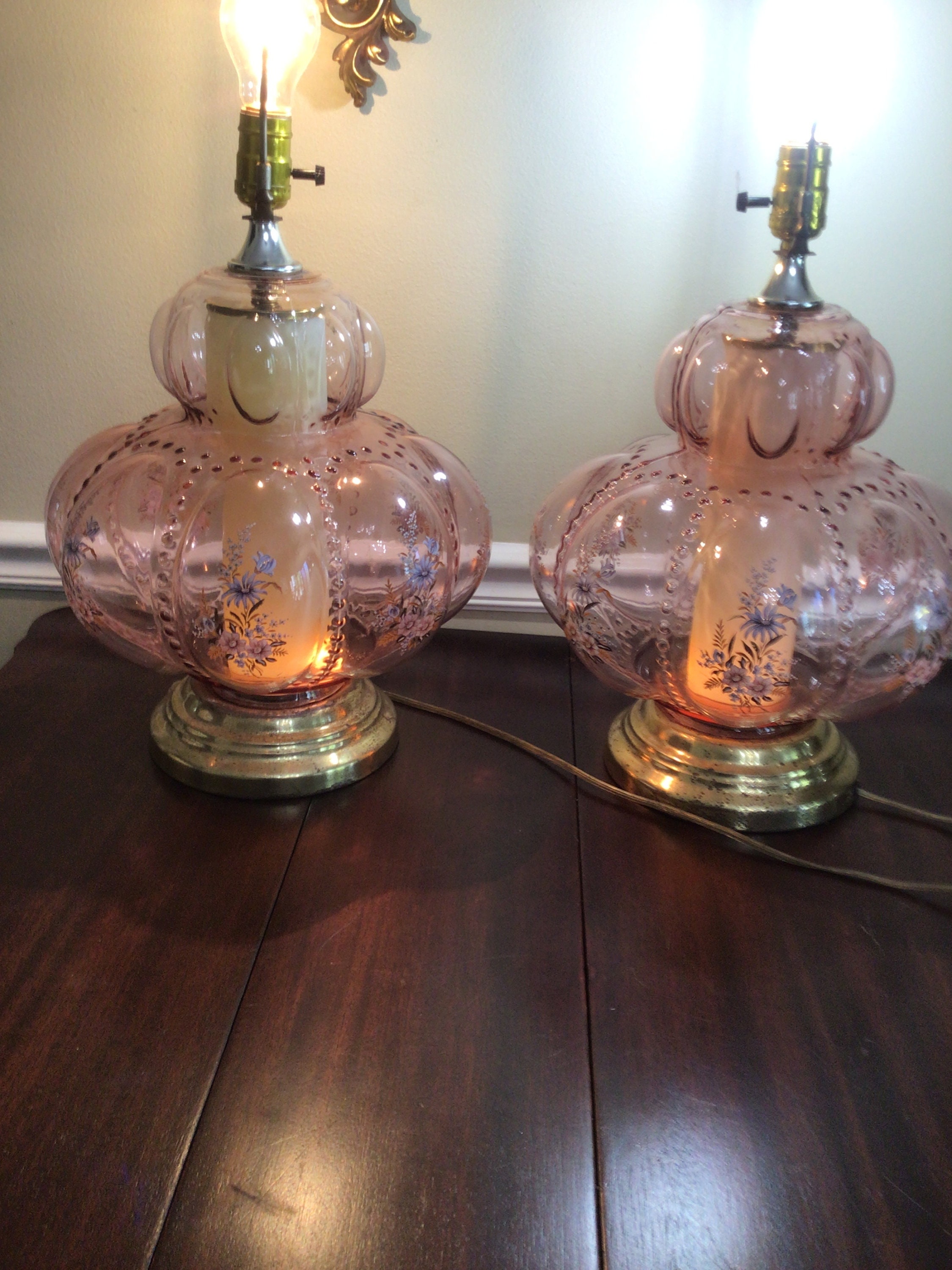 Hollywood Regency Carl Frankenstein Pink Bubble Lamps - Etsy