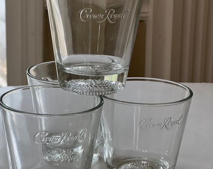 Crown  Royal On the Rocks Liquor Tumblers, Gift for Dad, Old Fashioned Bar Tumblers, Barware Gift for Him