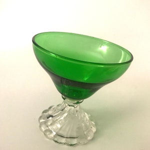 Anchor Hocking Green Burple-Inspiration, Boopie, Liquor/ Champagne/ Sherbet Glass