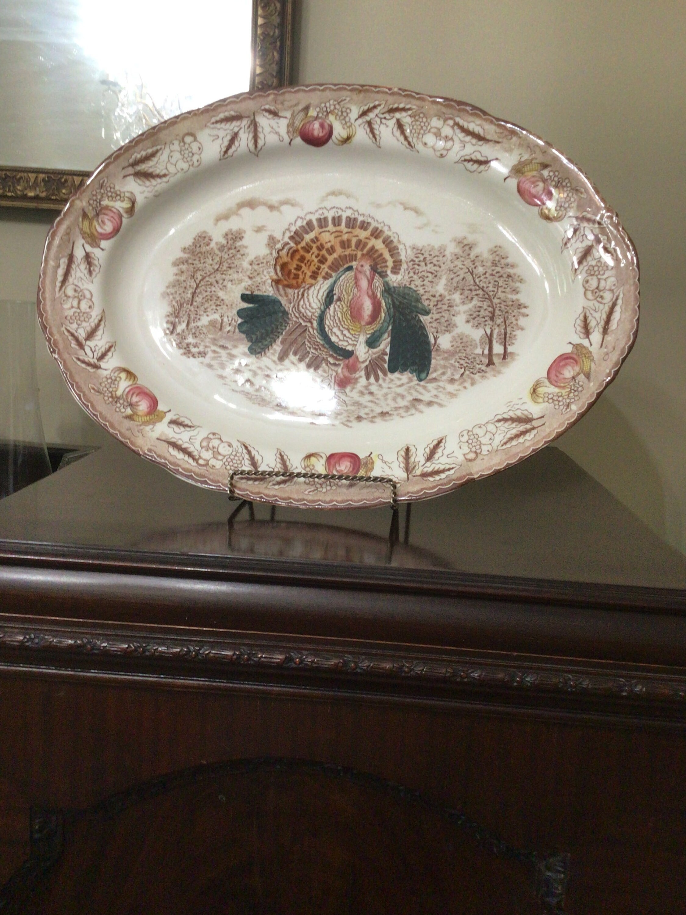 Home & Living Trays & Platters Dining & Serving Holiday Ceramic Turkey