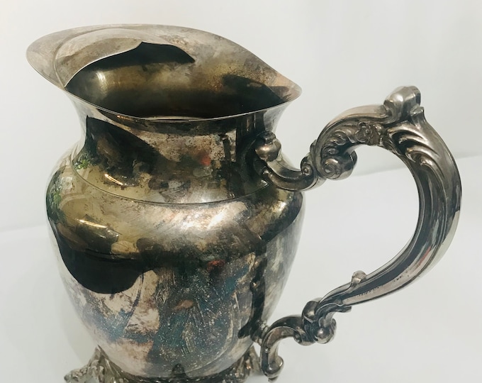 Silver Oneida Pitcher with Ice Lip