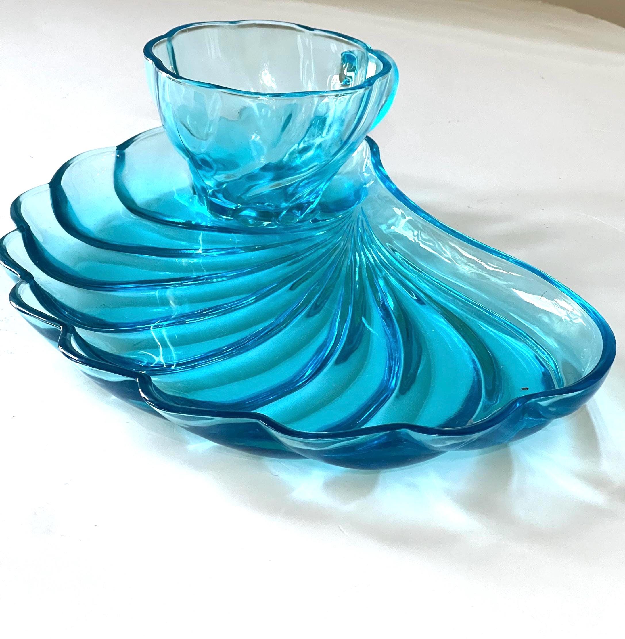 ヴィンテージ ヘーゼル アトラス カプリ ブルー スナック セット