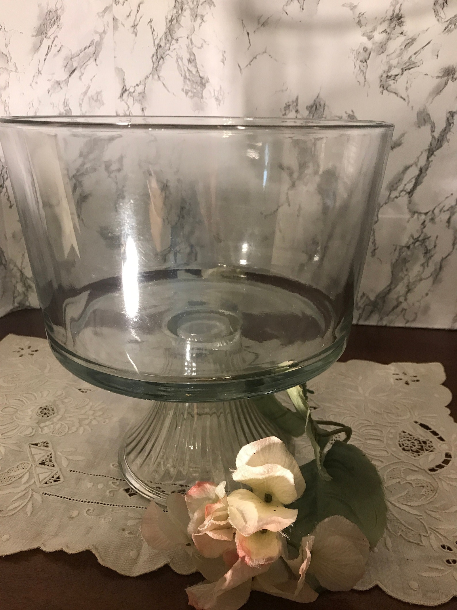 Glass 3 Quart Trifle Bowl Etsy