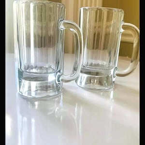 Libbey Clear Beer Mugs, Sixteen Ounce Beer Mugs