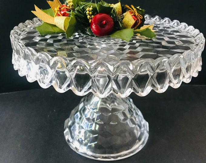 Fostoria American Clear ( 2056) Cake Stand with Well Hold