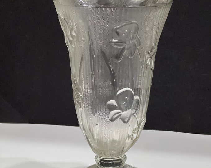 Jeannette Glass Company Iris Clear 9" Vase