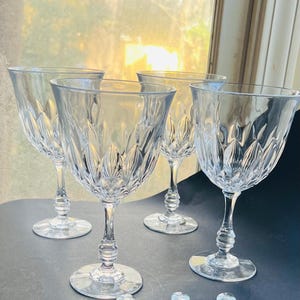 Fostoria Kimberly Crystal Wine Glasses - Set of 4