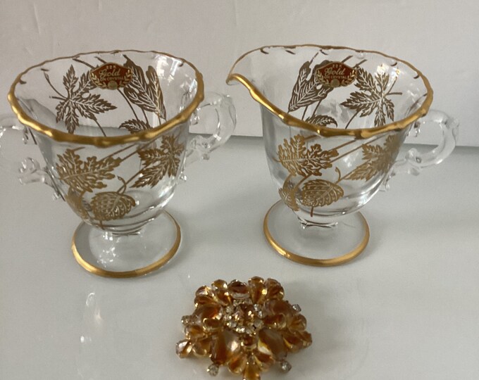 Creamer and Sugar Bowl, Forest, by Silver City