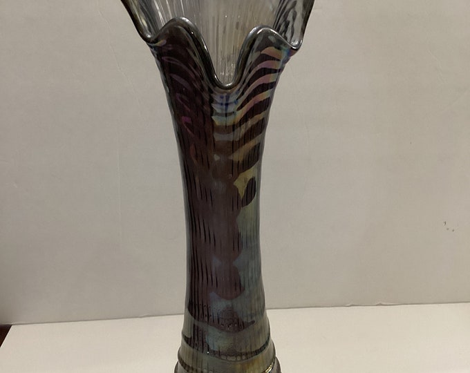 Imperial Glass Swung Vase,  Ripple Amethyst Vase, Mother's Day Gift