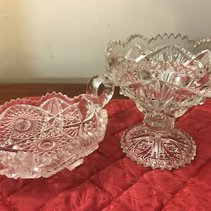 EAPG Imperial Glass NUCUT Nappy Compote, Candy Dish