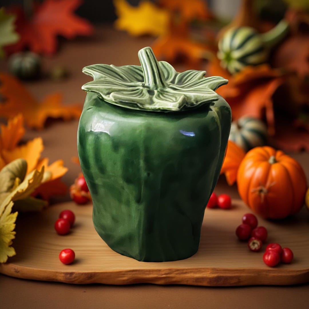 Mccoy Vintage Green Bell Pepper Cookie Jar 157 Made in USA - Etsy