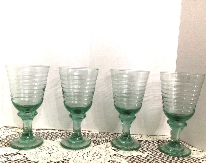Water Goblets, Sirrus Green Spanish, by Libbey’s Glass Company, Gift, Chalice