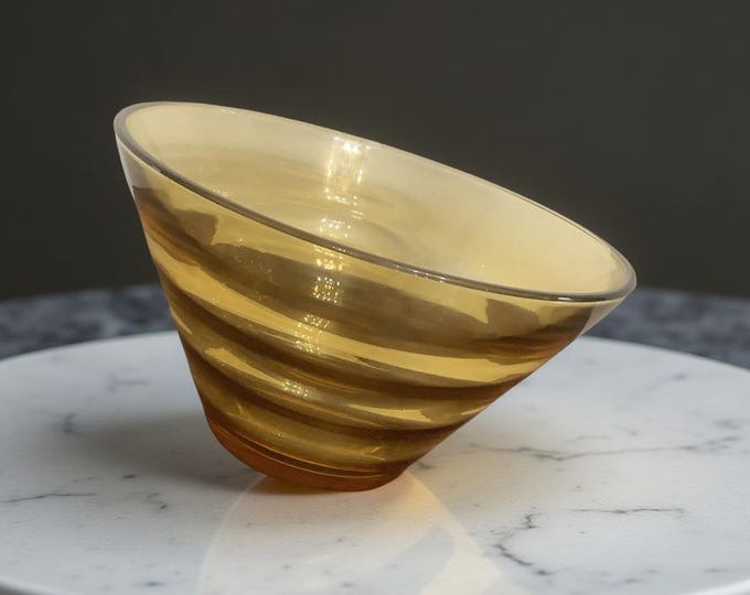 Vintage Hazel Atlas Waterfall Gold Bowl