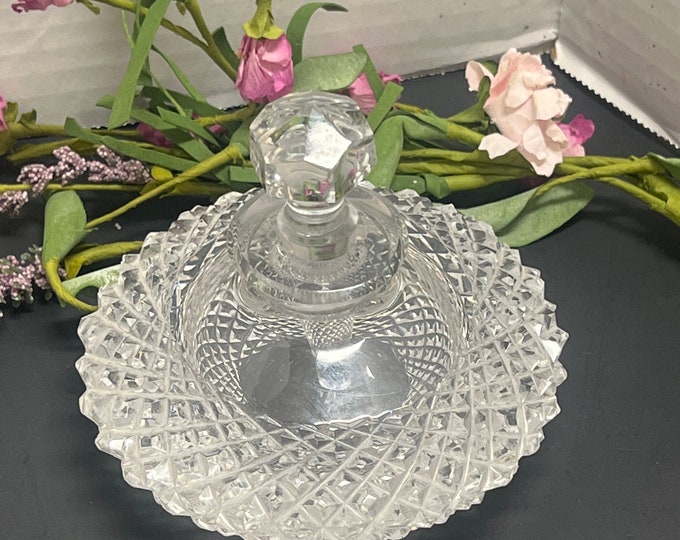 Lead Crystal Perfume Bottle, Vanity Tray Perfume Bottle/ Gift for Her/ Crystal Hand Blown Perfume Bottle