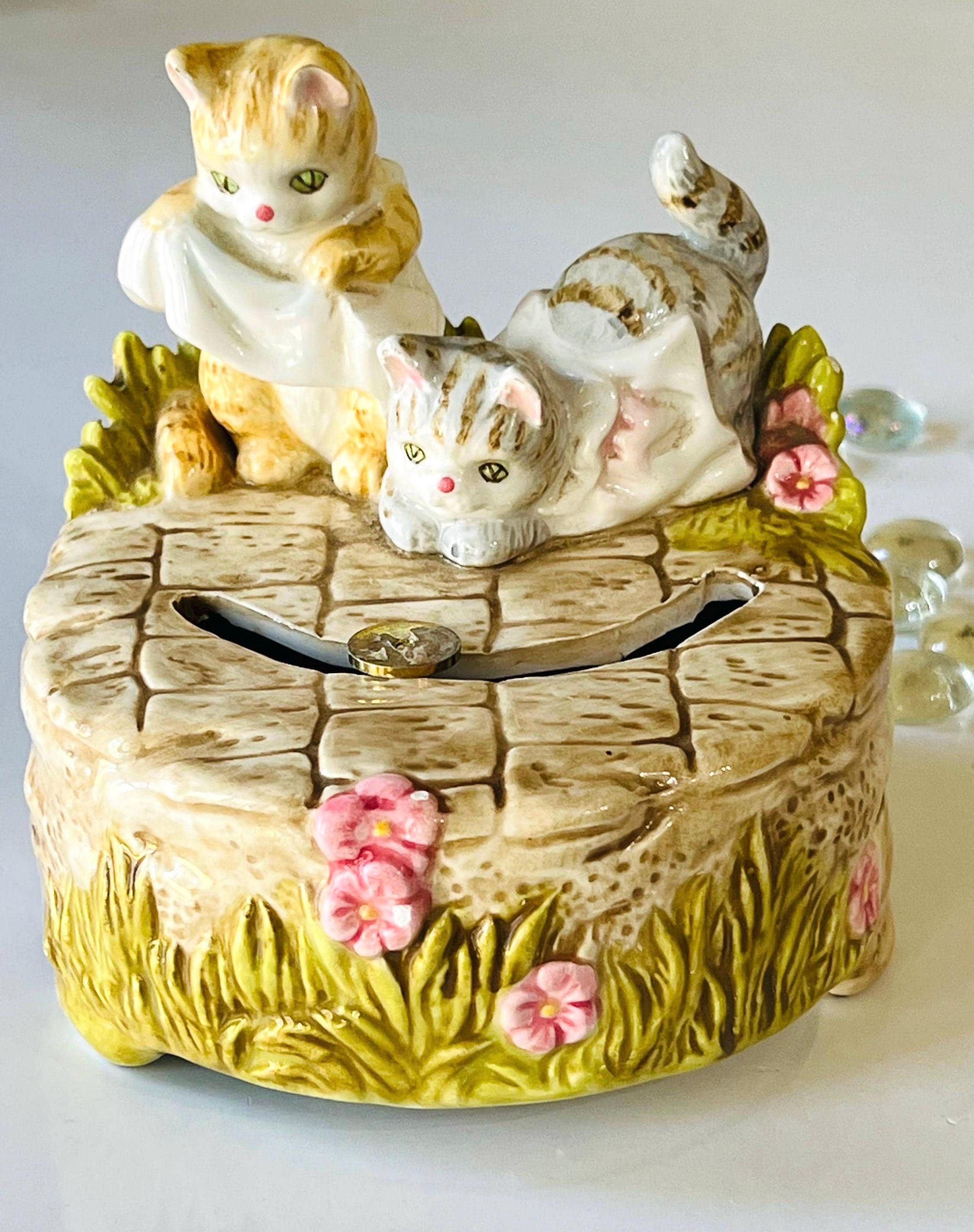 Vintage Schmid Beatrix Potter Music Box: Tom Kitten Ceramic