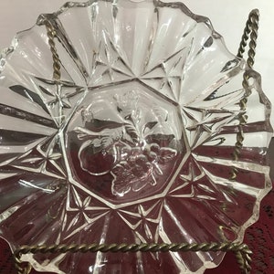 Vintage Federal Glass Pioneer Pattern Serving Dish, Relish Dish
