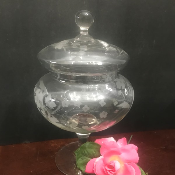 Etched Candy Dish Etsy