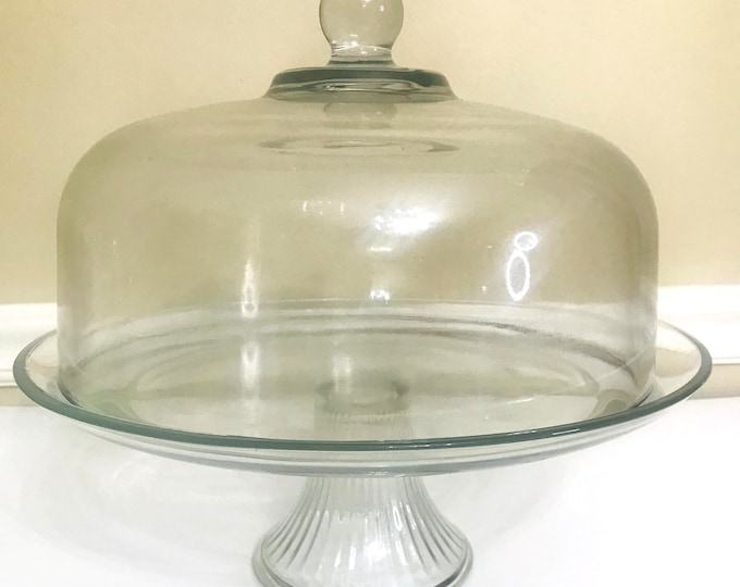 Anchor Hocking Presence  Cake Stand, Holiday Cake Stand,  Cookies, Baby Shower Cupcake Stand, Gift For The Baker