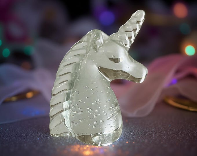 Controlled Bubble Unicorn Paperweight/ Gift