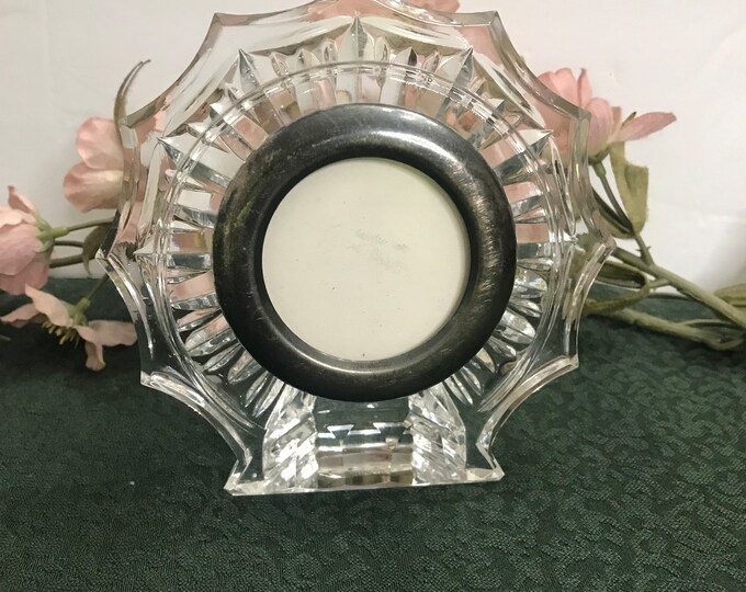 Waterford Crystal Picture Frame Holds 2x2 Picture