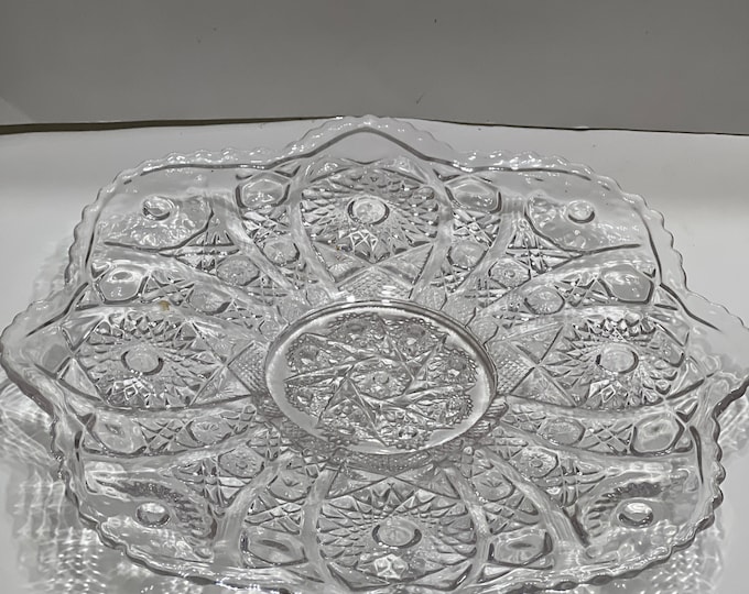 Imperial Glass Footed Cake Plate