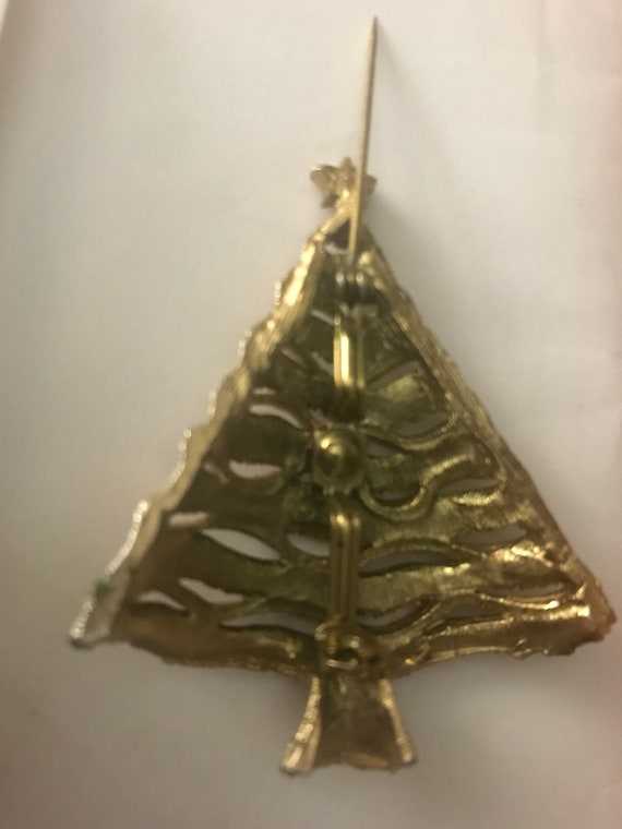 Vintage JJ (Jonette Jewelry) Christmas Tree Brooc… - image 3