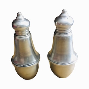 Sterling Silver Salt and Pepper Shakers: Duchin Creation Glass Lined