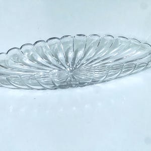Relish Dish,  Vintage Clear  Celery Relish Dish