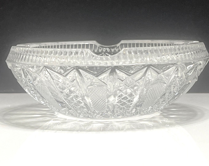 Vintage ABP Clear Ashtray, Great Gift for Dad, Ash Catchall, Ash Bin