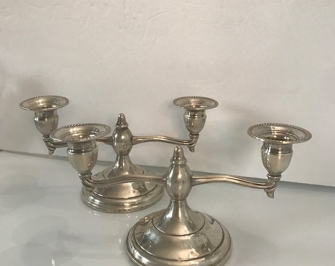Fisher Sterling Silver Weighted Candelabra