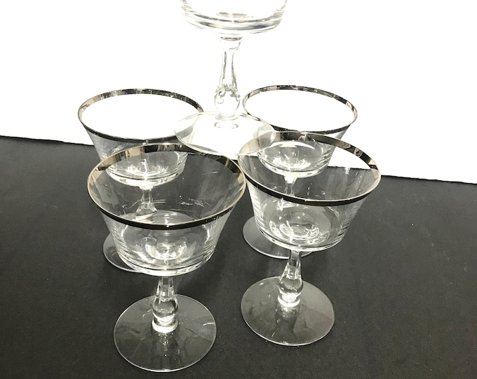 Tall Champagne Goblets/ Sheffield by Fostoria Goblets/ Tall Sherbet Glass