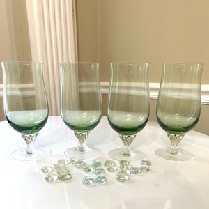 Coronation Light Green Ice Tea Goblets  by Sasaki