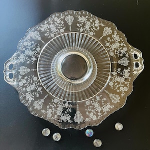 Cambridge Rose Point 13 Inch Cake Plate, Giftware