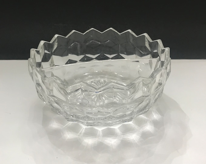 Fostoria American Cube Divided MayonIase Bowl