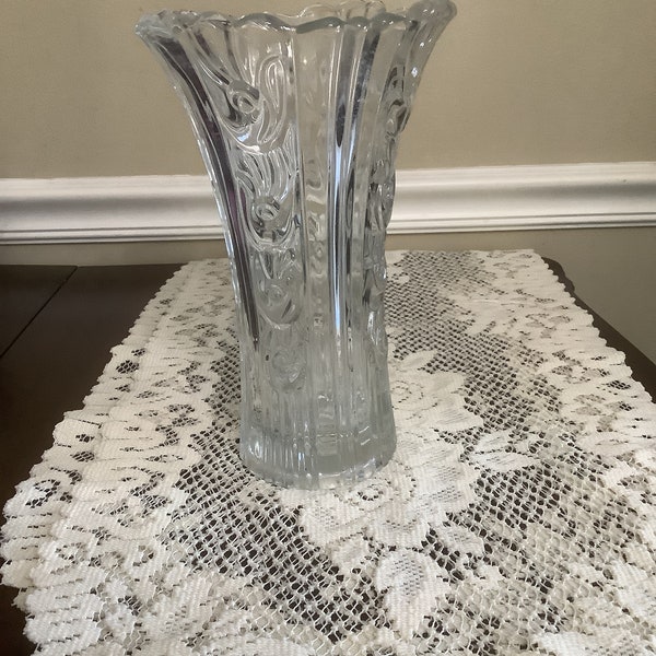 Lead Crystal Italian Borgonovo  Vase  Number Thirteen Crystal Vase, Gift for Mom Vase