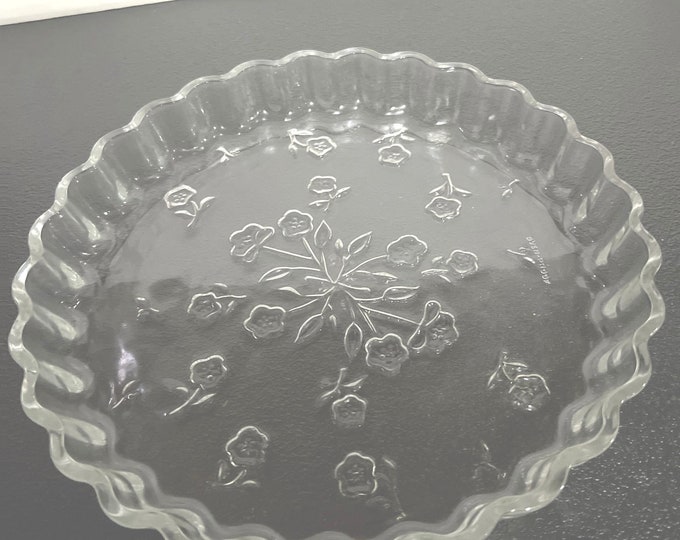 Anchor Hocking Savannah Quiche Pan/Plate, Clear Tart Dish