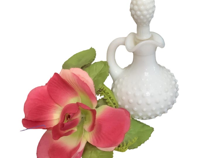 Avon Opaline  Hobnail Cologne Bottle/ Perfume Bottle/ Vanity