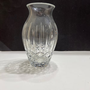 Block Lead Crystal Vase/ Flower arrangement/ Gift for Mom