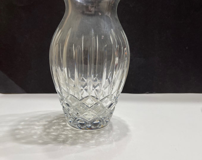 Block Lead Crystal Vase/ Flower arrangement/ Gift for Mom