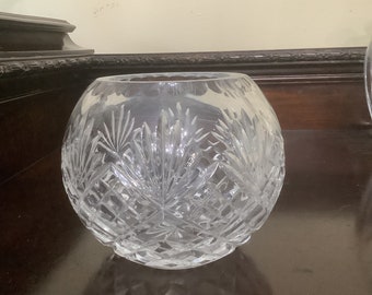 Crystal Cut Rose Bowl by Crystal Clear