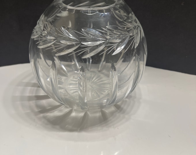 Lead Crystal Rose Bowl