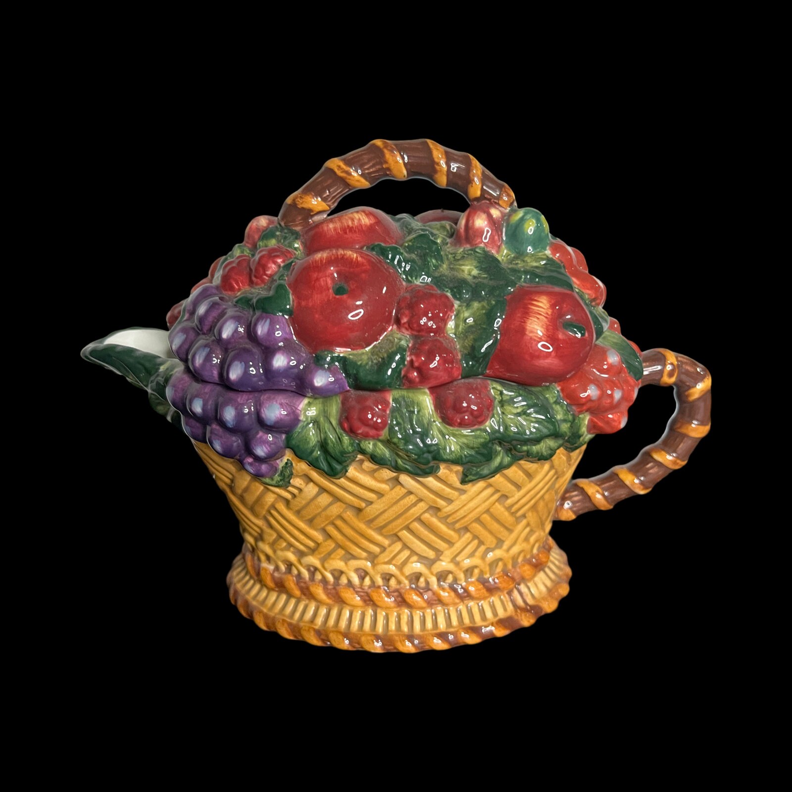 Raymond Waites Fruit Garland Teapot: Cornucopia Basket Weave  display picture 1