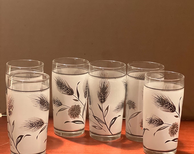 Libbey’s  Silver Wheat Tumblers, Cocktail Glass,   Five Ounce Tumblers, Juice Tumblers, Vintage Bar Tumblers, Shot Glass