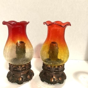 美術品・アンティーク・コレクション Amberina Red amber Lamp Shade